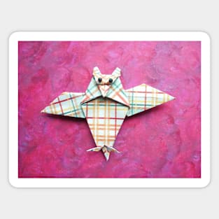 Origami plaid owl Magnet
